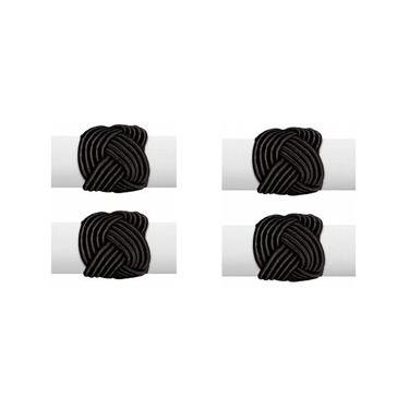 Imagem de Argola Para Guardanapo Traccia 4 Peças Preto - Copa & Cia