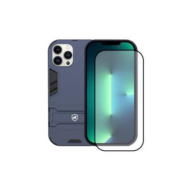 Imagem de Kit Capa Armor e Pelicula Coverage 5D Pro Preta para iPhone 13 - Gshield
