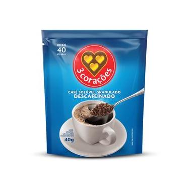 Imagem de Café Solúvel Granulado 3 Corações Decaf Refil 40g