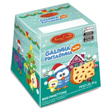 Imagem de Mini Panettone com Gotas de Chocolate Galinha Pintadinha 80g Santa Edwiges