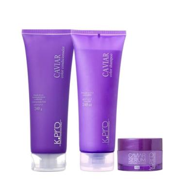 Imagem de Kit K.Pro Caviar Shampoo Condicionador e Sérum 10 (3 Produtos)