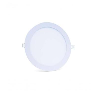 Imagem de Plafon Led Slim 18w Redondo Embutir 6500k Branco Frio Bivolt - Kit Com 5 Un.