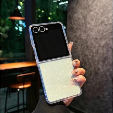 Imagem de GeeBerYo Capa magnética para Samsung Galaxy Z Flip 6/Flip 5 mulheres meninas, [efeito holográfico iridescente de mudança de cor] Capa protetora protetora fosca moderna, fina, fofa e exclusiva