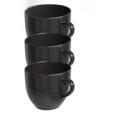 Imagem de Xicaras De Café Chá Porcelana Chicara Xicara(Xicara Preta 3 un)