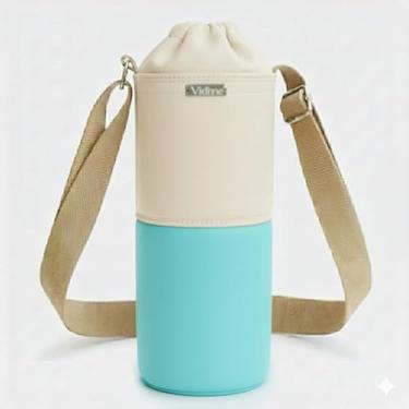 Imagem de Bolsa Térmica (MARFIM COM TIFFANY) RAMIERE para Garrafa de 1,5 LITROS ml em Couro Sintético - Coleção Cores VERÃO 2026