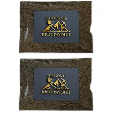 Imagem de Zurjy Pacote com 2 pacotes Gold Paydirt – Motherlode Mix & Eureka Reserve – Garantia Gold Pay Dirt | Kit Gold Panning para iniciantes e garimpeiros