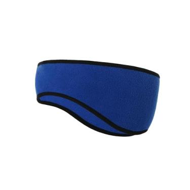Imagem de Faixa de cabeça unissex para aquecer orelhas de inverno – protetores macios, elástico ajustável para esportes ao ar livre/corrida/uso diário. (azul)