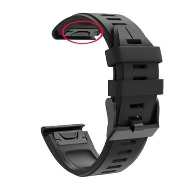 Imagem de RORFFK 22 pulseiras de relógio inteligente de 26 mm para Garmin Fenix 7 7X 6 6XPro 5X 5 Plus 3 HR Descent MK2i Enduro pulseira de silicone de liberação rápida (média, 26 mm)