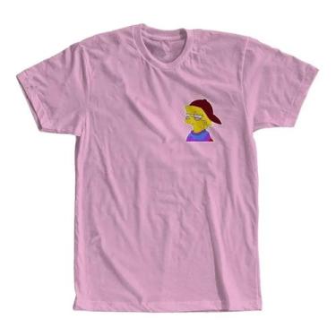 Imagem de Camiseta Lisa Simpson Swag Unissex Tumblr, GG, Rosa