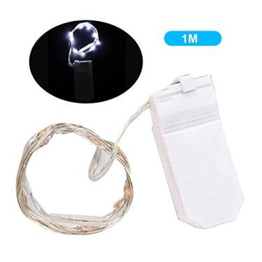 Imagem de Luzes de Fada Led Fio Cobre Prateado Lâmpada Cadeia com Caixa Bateria para Presente Cento Mesa Casamento Decoração Festa Flexível Baixo Consumo Energi