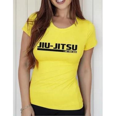 Imagem de Camiseta Camisa Adulto Feminina Masculina 100% Algodão Luta Jiu Jitsu 