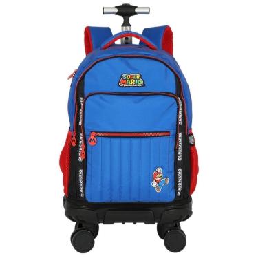 Imagem de Mochila de Rodinha 360º Juvenil Super Mario - Luxcel-Masculino