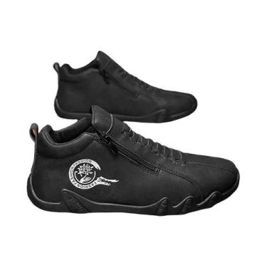 Imagem de Botas Curtas Casuais Masculinas Com Zíper Lateral, Calçados Esportivos