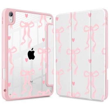 Imagem de Lepeoac Capa para iPad de 11 polegadas A16 2025 geração 11ª / iPad 11 polegadas 2022 10ª geração, porta-lápis embutido com capa à prova de choque, capa traseira transparente transparente, despertar