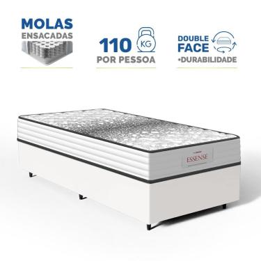 Imagem de Cama Box com Colchão de Molas Ensacadas Double Face Essence Probel Solteiro 88cm