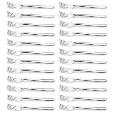Imagem de Jogo 24 Garfos de Mesa 18cm Aço Inox Siena Brinox Talheres Cozinha Mes