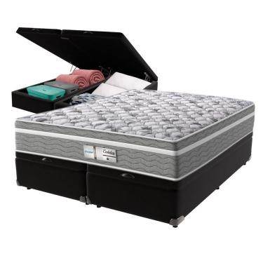 Imagem de Cama Box Baú Preto E Colchão Queen Evolution Probel