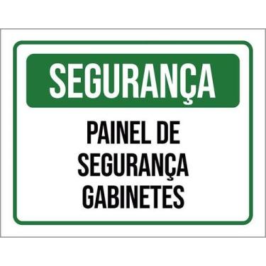 Imagem de Kit 5 Placa Acm Segurança Painel Gaginetes 18X23 - Sinalizo