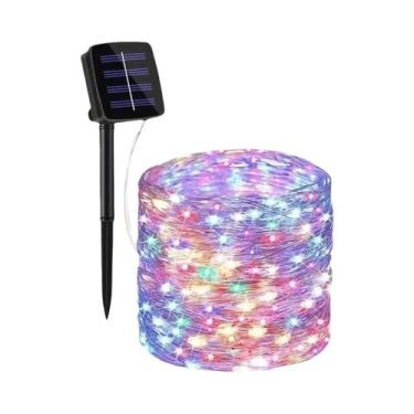 Imagem de Luzes De Fada Solares Para Exterior Com 8 Modos, Lâmpada De Fio De Cob