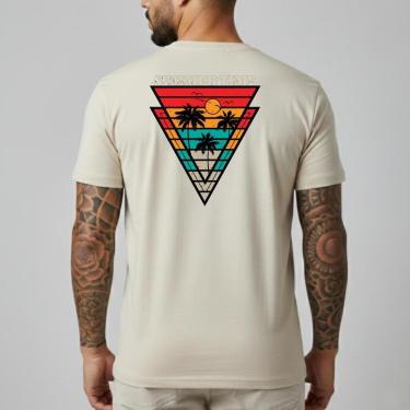 Imagem de Camiseta Masculina Estampa Streetwear Slim Fit Algodão Design Clean Minimalista Urban Lifestyle-Masculino