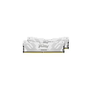 Imagem de Memória RAM Kingston Fury Renegade XMP, 32GB (2X16GB), 7600MT/s, DDR5, DIMM, CL38, Branco - KF576C38RWK2-32