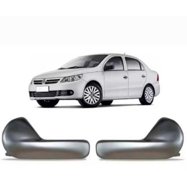 Imagem de Par Gatilho Maçaneta interna Puxador Gol Voyage Saveiro G5 G6 Grafite 