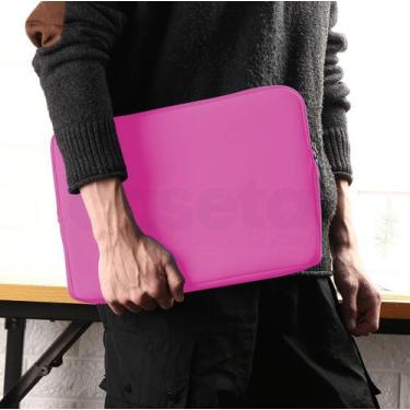 Imagem de Capa Case Pasta Maleta Para Notebook de Neoprene 15 15.6 Polegadas Ros