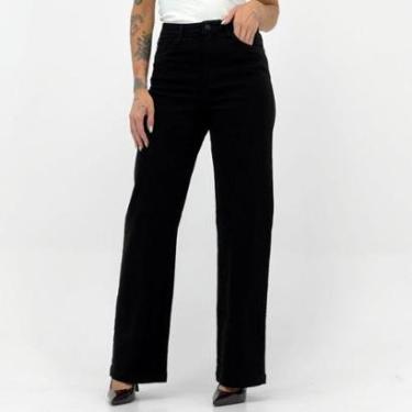 Imagem de Calça Young Style Sarja Wide Leg Feminina-Feminino