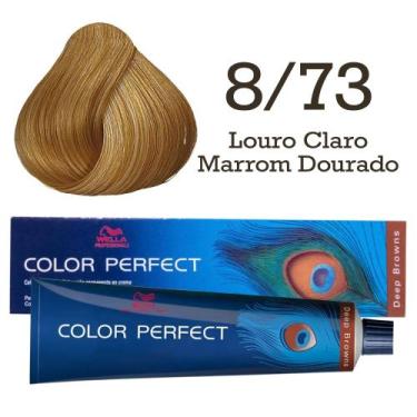 Imagem de Coloração Color Perfect 8/73 Louro Claro Marrom Dourado  Wella - Wella