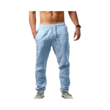 Imagem de Calças De Moletom Masculinas Leves E Respiráveis Para O Verão, Cintura
