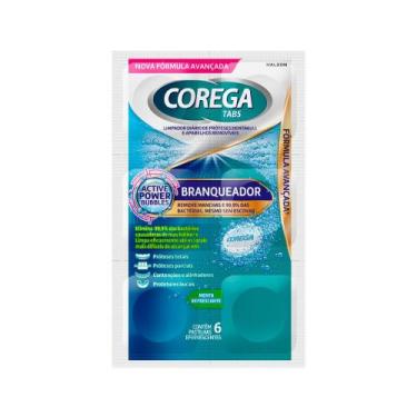Imagem de Corega Tabs Limpador de Dentadura Branqueador com 6 Pastilhas Efervesc