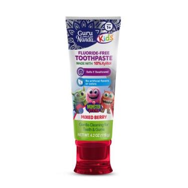 Imagem de Pasta de Dente GuruNanda Kids Sem Flúor 119g Sabor Frutas Vermelhas