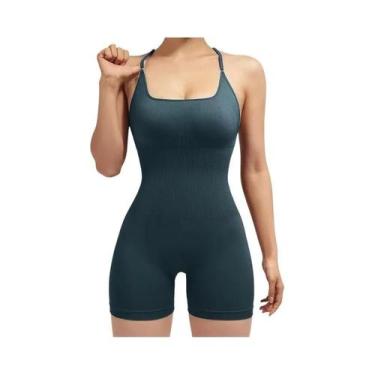 Imagem de Macacão Feminino Slim-Fit Sem Costura Para Yoga, Secagem Rápida E Resp