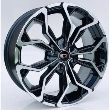 Imagem de Kit 4 Rodas Renault Sandero rs aro 16 4x100 Preta diamantada - Krmai