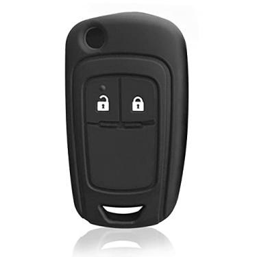 Imagem de YJADHU Capa protetora de borracha com chave remota para carro, adequada para Opel Astra J Corsa D Zafira C Mokka Insignia Cascada Karl Adam Meriva, preta