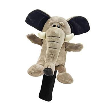 Imagem de Fancyes Capa protetora de madeira para cabeça de taco de golfe para tacos de golfe para presentes de aniversário, Elefante