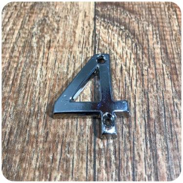 Imagem de Número 4 Residencial Pequeno Para Apartamento Cromado