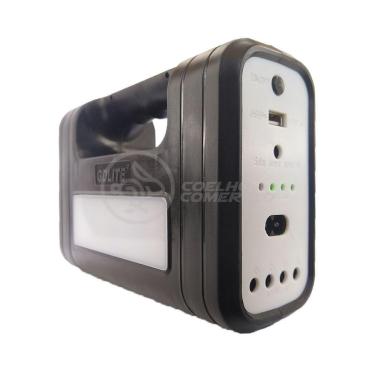 Imagem de Kit Lanterna Placa Solar Carregador Portatil Emergência