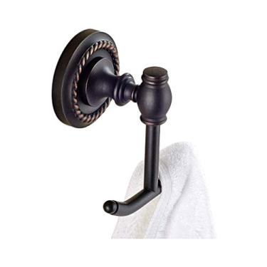 Imagem de KIZQYN Ganchos de casaco gancho de toalha de entrada de banheiro gancho de casaco de cobre preto gancho de casaco de banheiro gancho montado na parede rack de casaco montado na parede rack de casaco montado na parede
