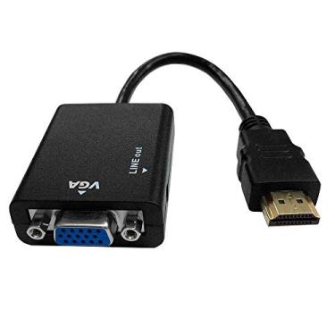 Imagem de Cabo Adaptador Conversor HDMI para VGA com Saída P2 de áudio