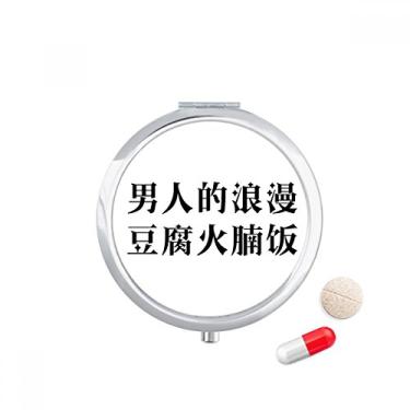Imagem de Caixa de comprimidos de Romance of Man com citação chinesa para guardar remédios