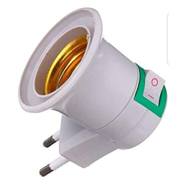 Imagem de Adaptador Soquete E27 Lâmpada Para Tomada Com Chave Liga Desliga Bivolt 110v 220v