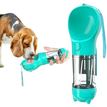 Imagem de NALEINING Garrafa de água para animais de estimação, copo de água multifuncional, dispensador de água para cães, alimentador portátil de água para filhotes (azul 300ml)