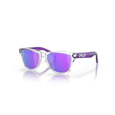 Imagem de Oakley Óculos de sol quadrados Oj9009 Frogskins XXS para crianças, Transparente/Prizm Violet, 48 mm