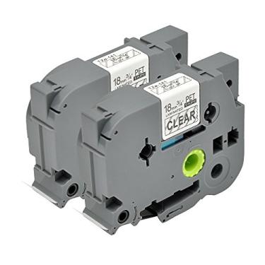 Imagem de Cartucho de fita de etiquetagem P Touch Label TZ141 TZo141 TZe Label Orison preto sobre transparente, compatível com fita adesiva Brother 18 mm 3/4 polegadas 8 m refis de cassete