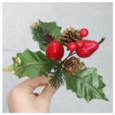 Imagem de 8 Ramos Pera Decoração De Natal Artificial 17cm