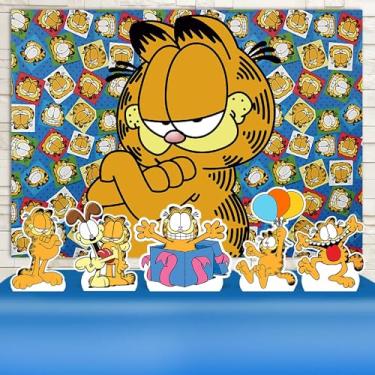 Imagem de Kit Decoração Festa de Aniversário Infantil Painel + Displays Garfield