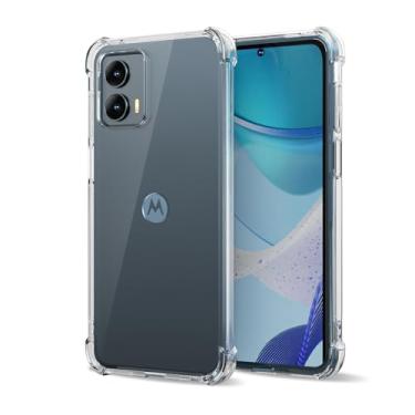 Imagem de Svanove Capa para Motorola Moto G 5G 2023 transparente, capa protetora de silicone para mulheres, feminina, bonita, simples, fina, macia, flexível, TPU (poliuretano termoplástico) à prova de choque,