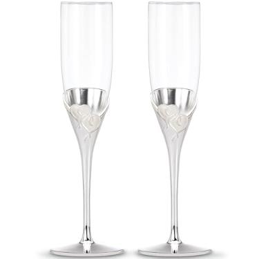 Imagem de Lenox Par de flauta de vidro True Love, transparente, 600 g