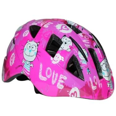 Imagem de Capacete Infantil Bicicleta Garra7 Rosa Com Cotoveleira e Joelheira M-Feminino